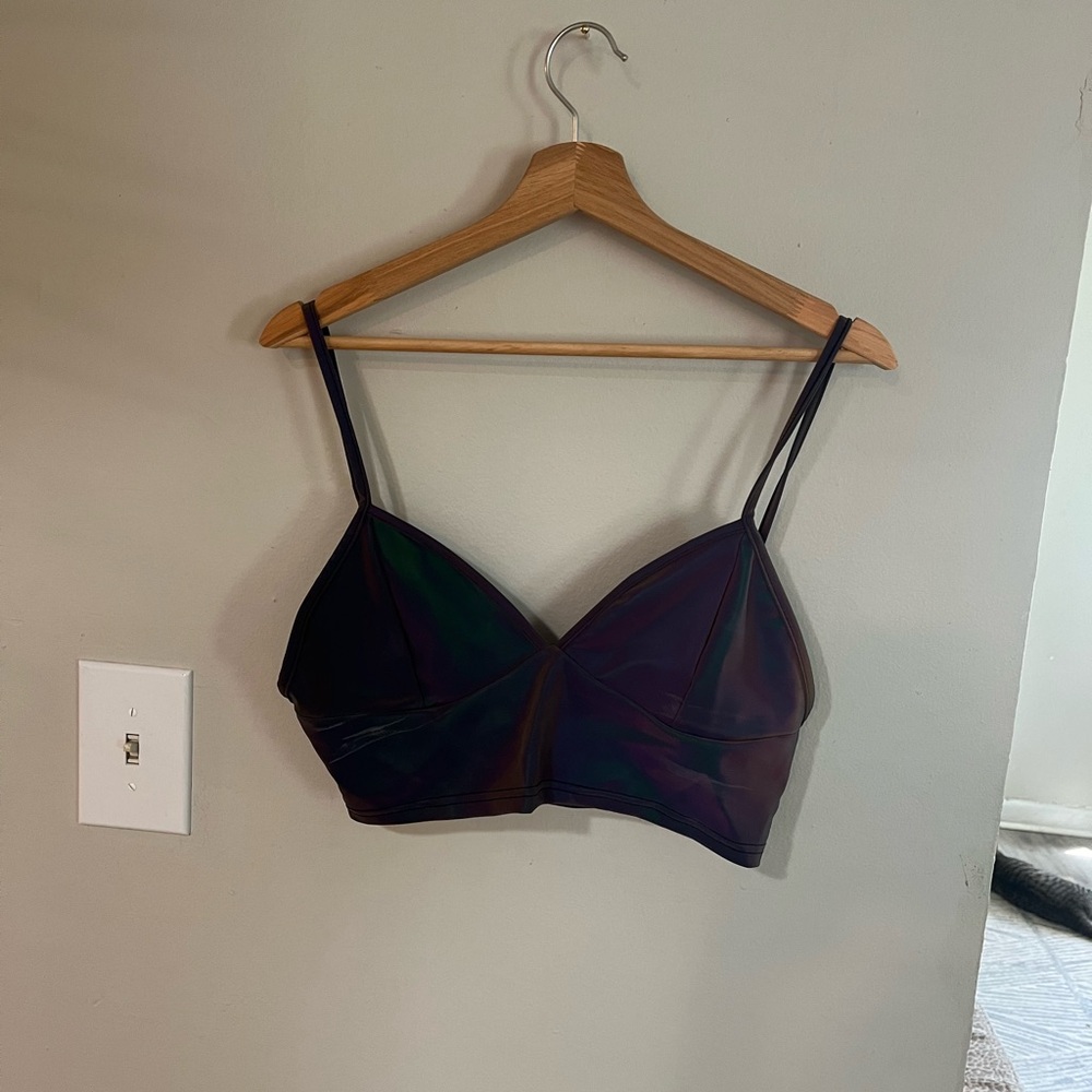 Cute iridescent bra top.